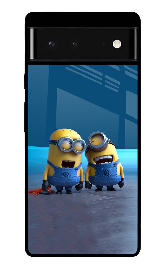 Minion Laughing Google Pixel 6 Glass Case