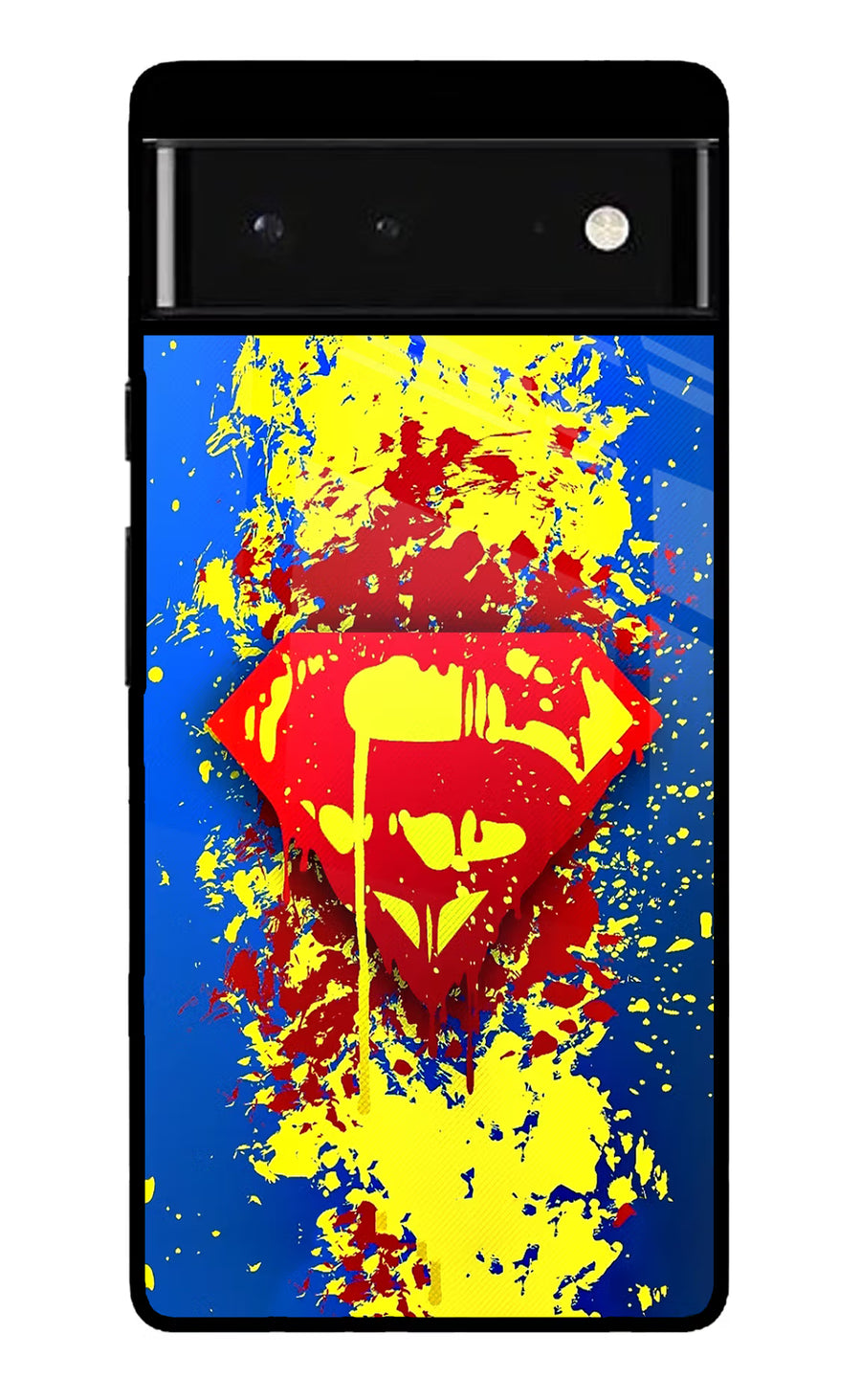 Superman logo Google Pixel 6 Back Cover, Glass case