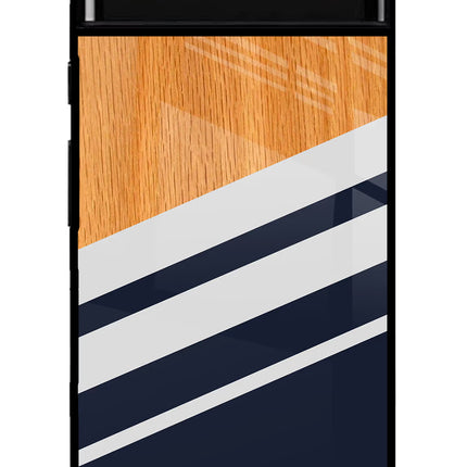 Blue and white wooden Google Pixel 6 Glass Case
