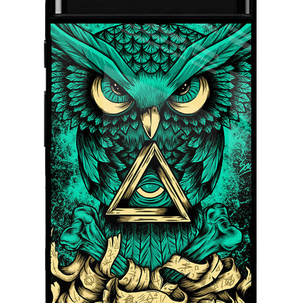 Green Owl Google Pixel 6 Glass Case Back Cover by Casekaro