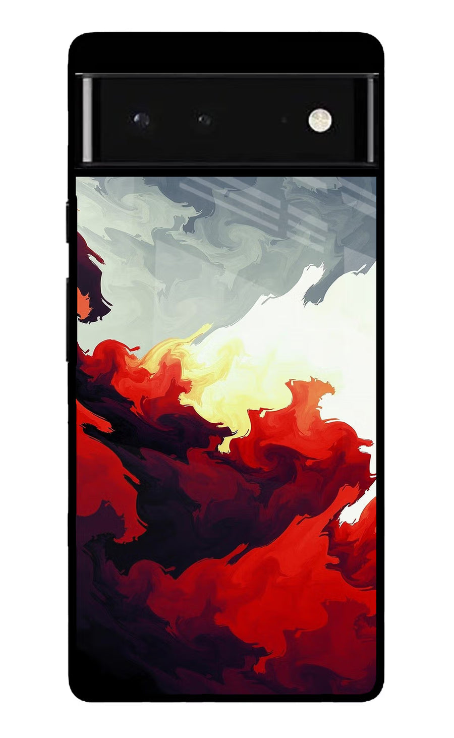 Fire Cloud Google Pixel 6 Back Cover, Glass case