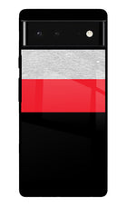 Tri Color Pattern Google Pixel 6 Glass Case