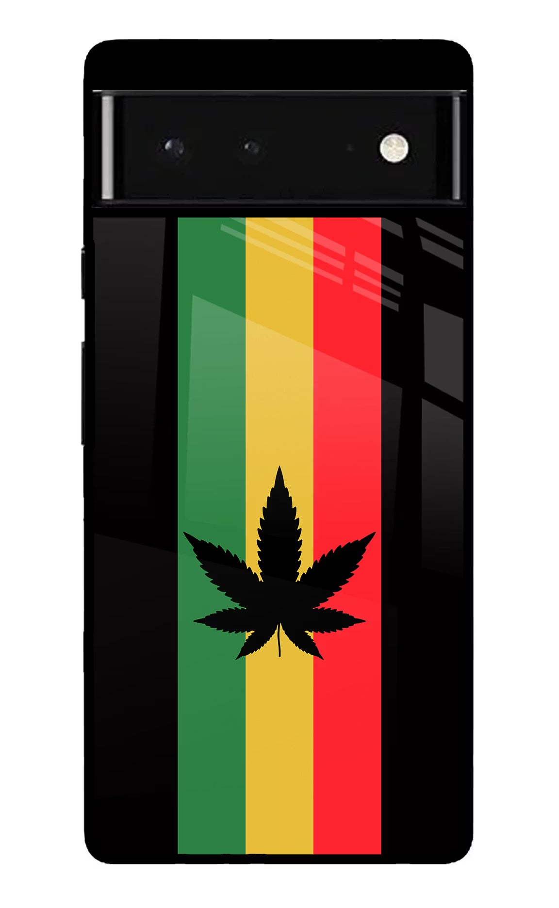 Weed Flag Google Pixel 6 Glass Case Back Cover by Casekaro