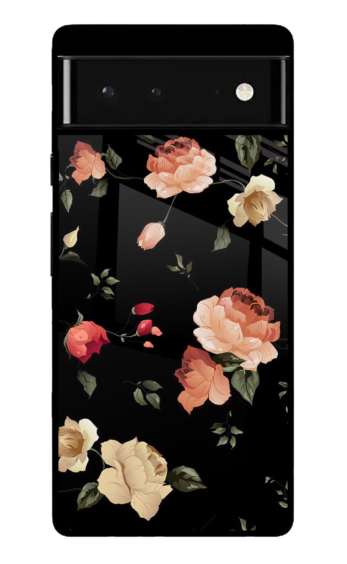Flowers Google Pixel 6 Glass Case Back Cover by Casekaro