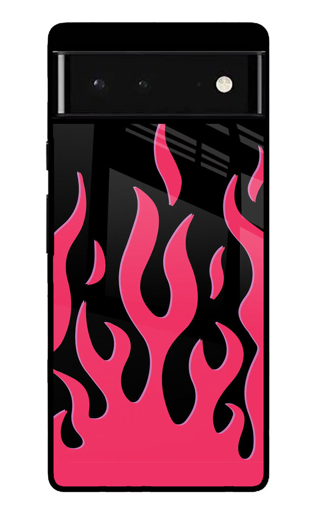 Fire Flames Google Pixel 6 Glass Case
