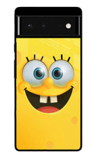 Sponge 1 Google Pixel 6 Glass Case Back Cover by Casekaro