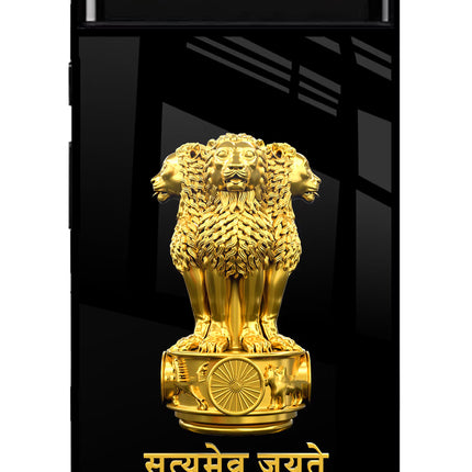 Satyamev Jayate Golden Google Pixel 6 Glass Case Back Cover by Casekaro