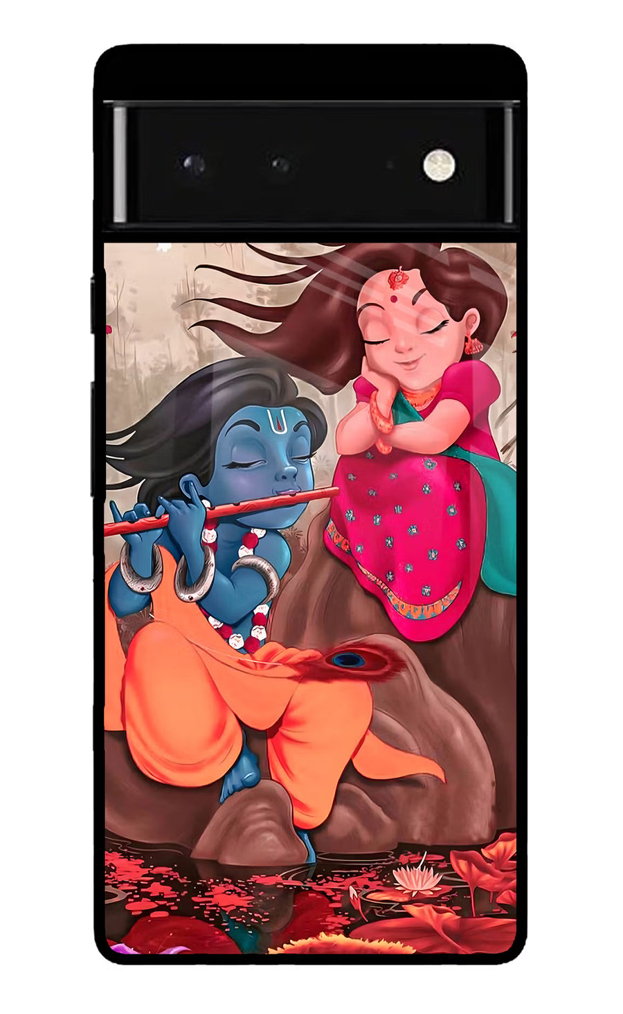 Radhe Krishna Google Pixel 6 Back Cover, Glass case