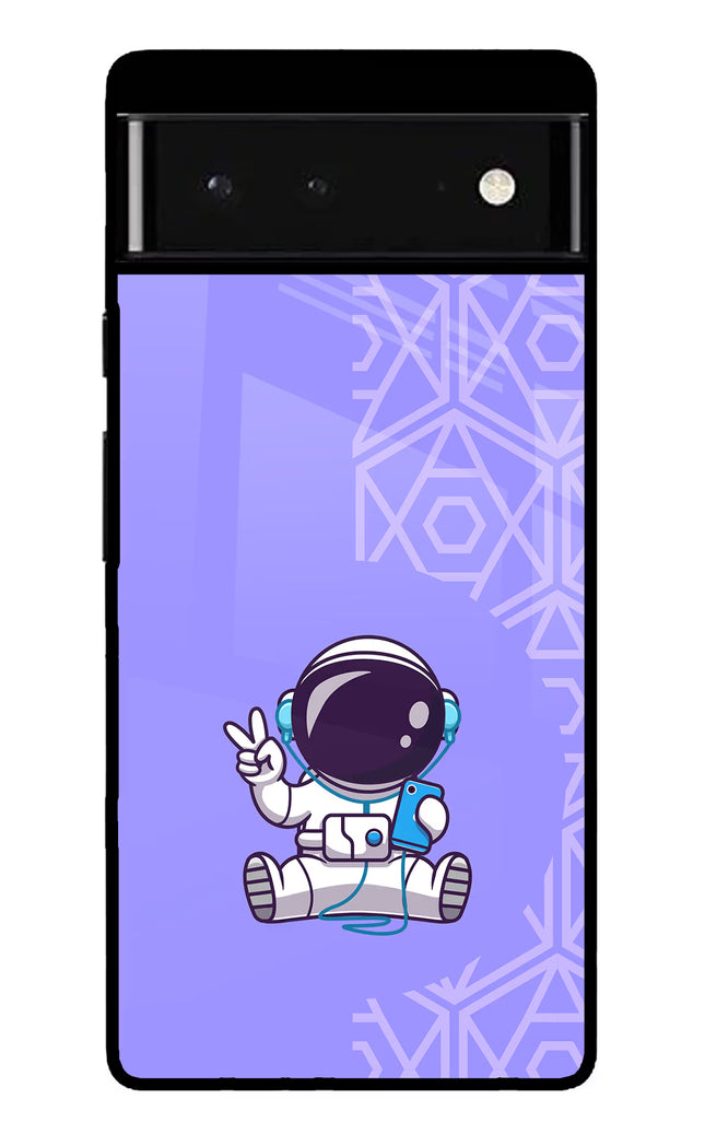 Cute Astronaut Chilling Google Pixel 6 Glass Case