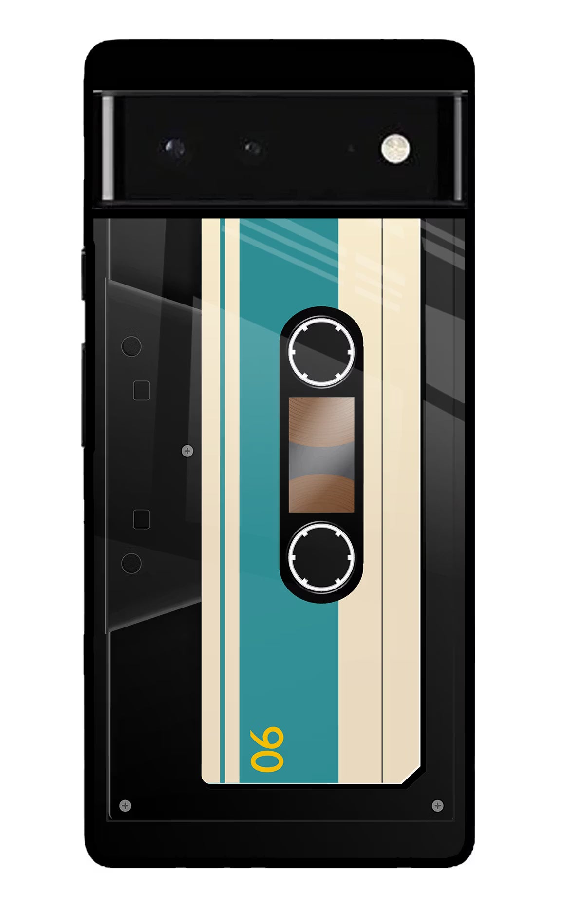 Cassette Google Pixel 6 Glass Case Back Cover by Casekaro