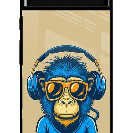 Monkey Headphone Google Pixel 6 Glass Case