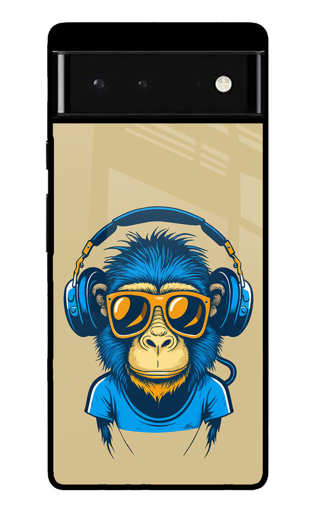 Monkey Headphone Google Pixel 6 Glass Case