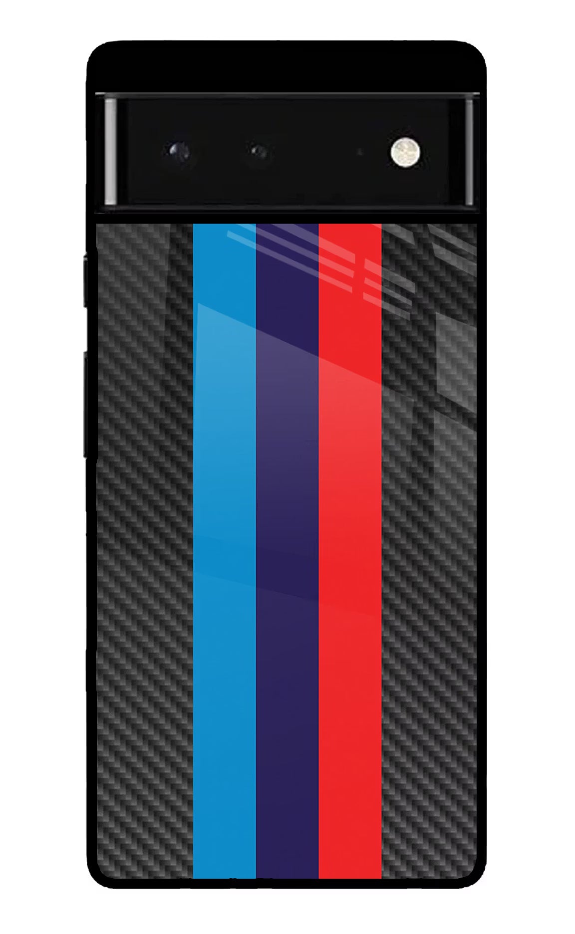 BMW Stripes Pattern Google Pixel 6 Glass Case Back Cover by Casekaro