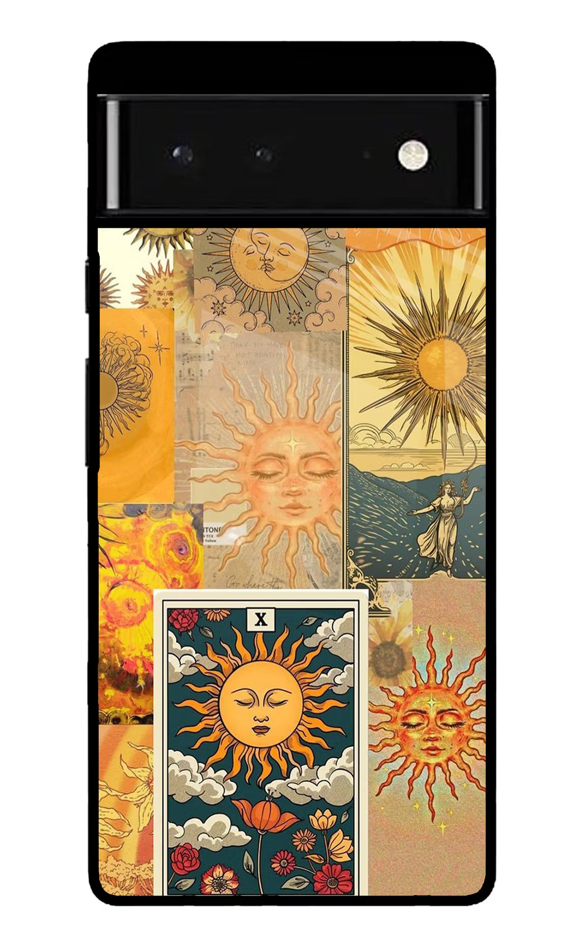 Sun Google Pixel 6 Glass Case Back Cover by Casekaro