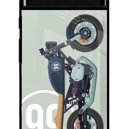 Classic Cafe Racer 99 Google Pixel 6 Glass Case Back Cover by Casekaro