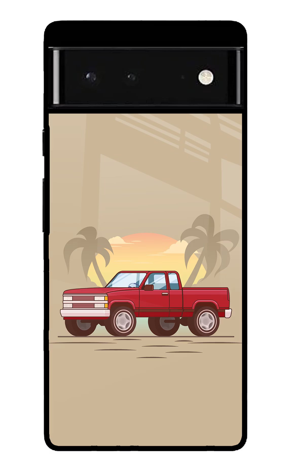 Desert Classic Drive Google Pixel 6 Glass Case Back Cover by Casekaro