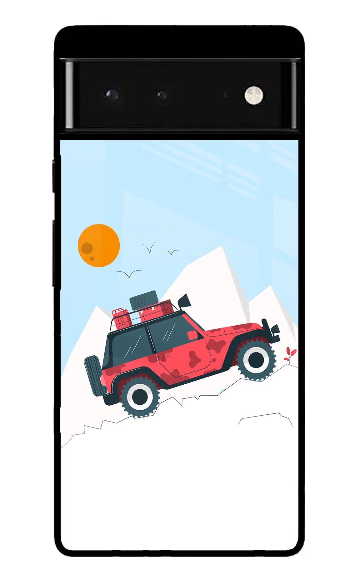 Mountain Trail Beast Google Pixel 6 Glass Case Back Cover by Casekaro