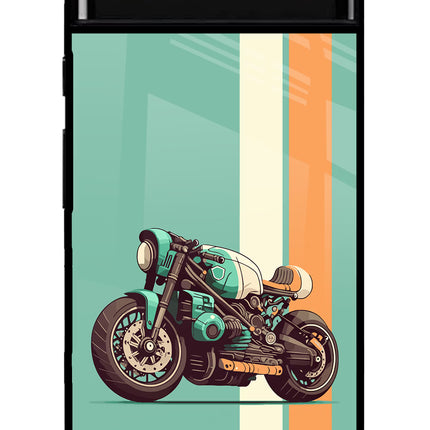Striped Moto Drift Google Pixel 6 Glass Case
