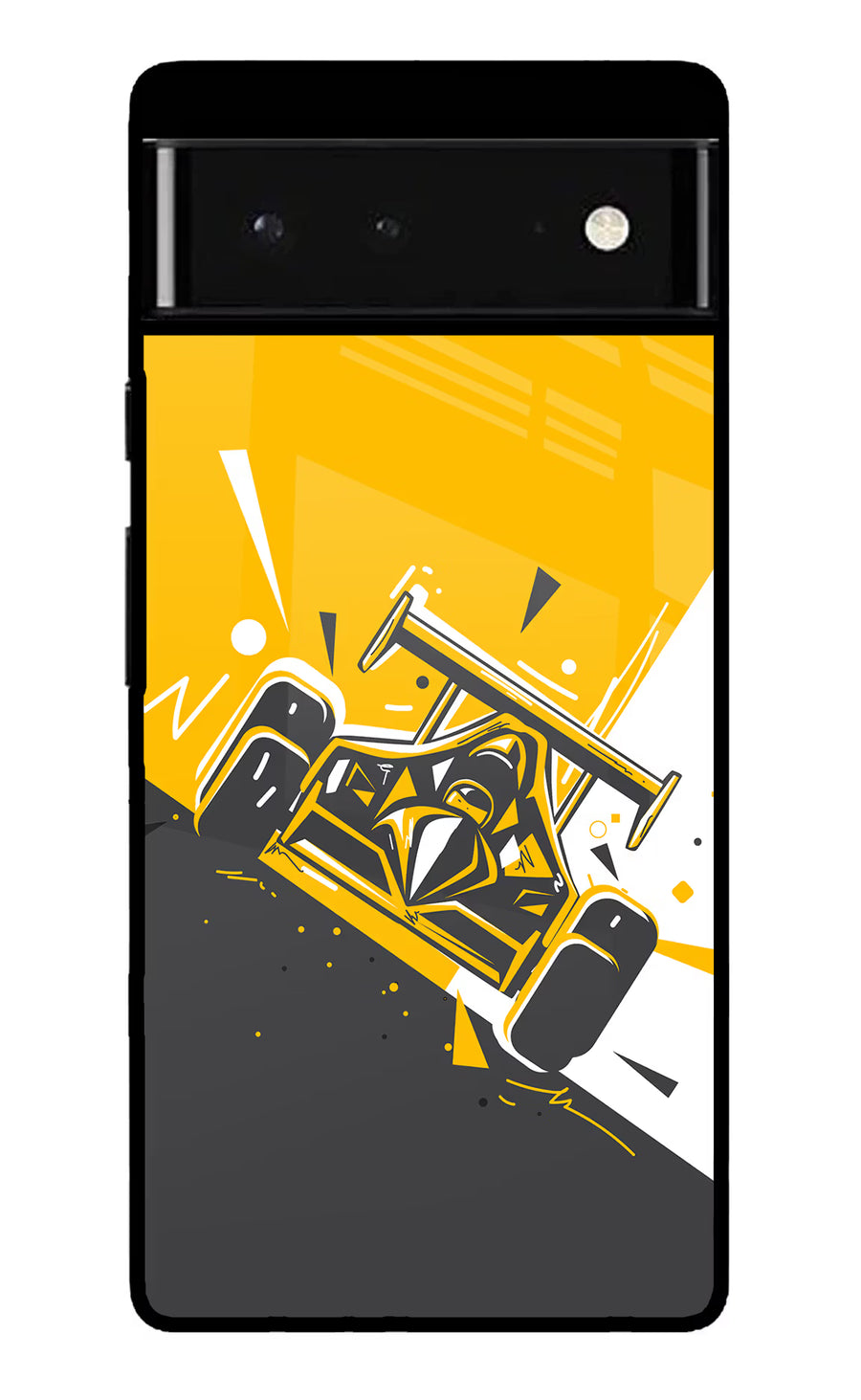 Track King Google Pixel 6 Back Cover, Glass case