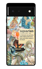 Aquarius Zodiac Google Pixel 6 Glass Case