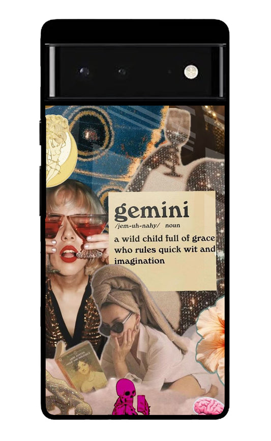 Gemini Zodiac Google Pixel 6 Glass Case