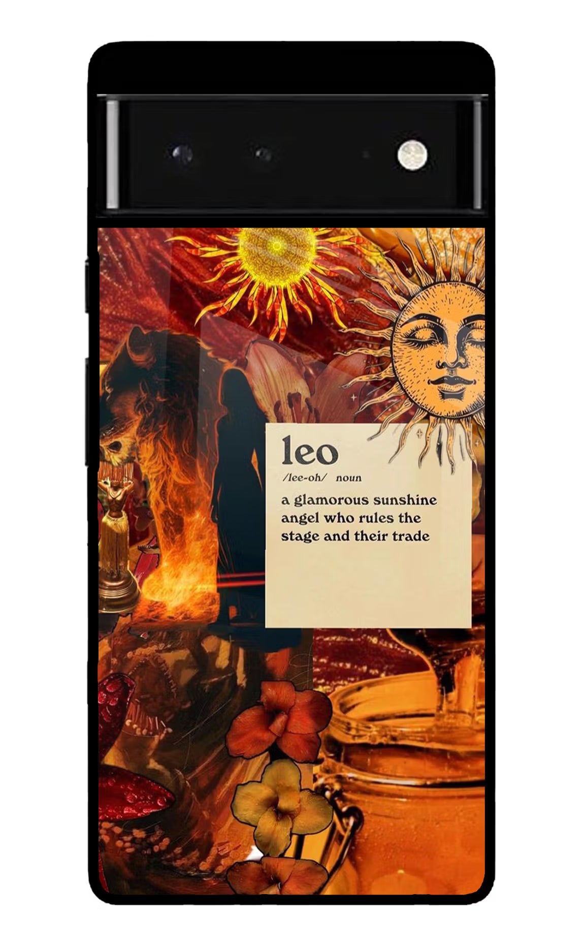 Leo Zodiac Google Pixel 6 Glass Case Back Cover by Casekaro