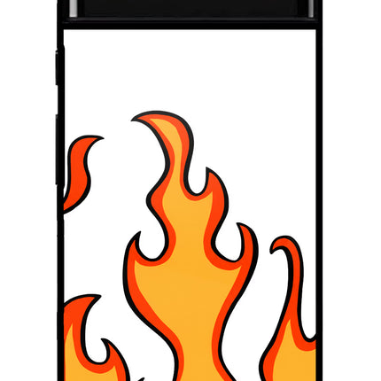 Fired Up – White Google Pixel 6 Glass Case