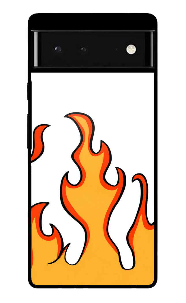 Fired Up – White Google Pixel 6 Glass Case