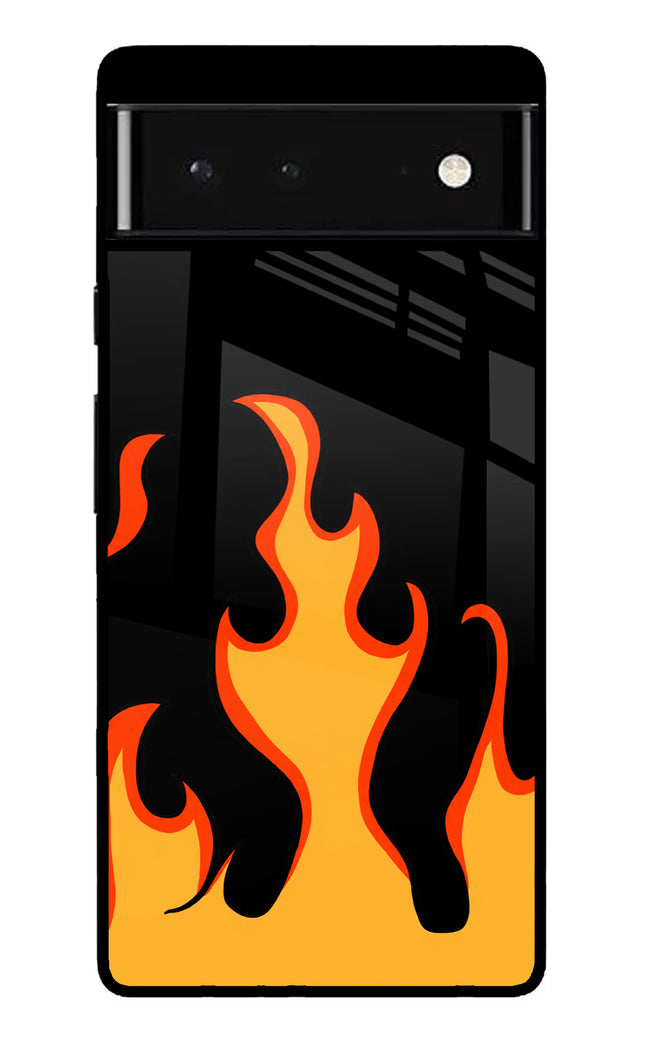 Fired Up – Black Google Pixel 6 Glass Case