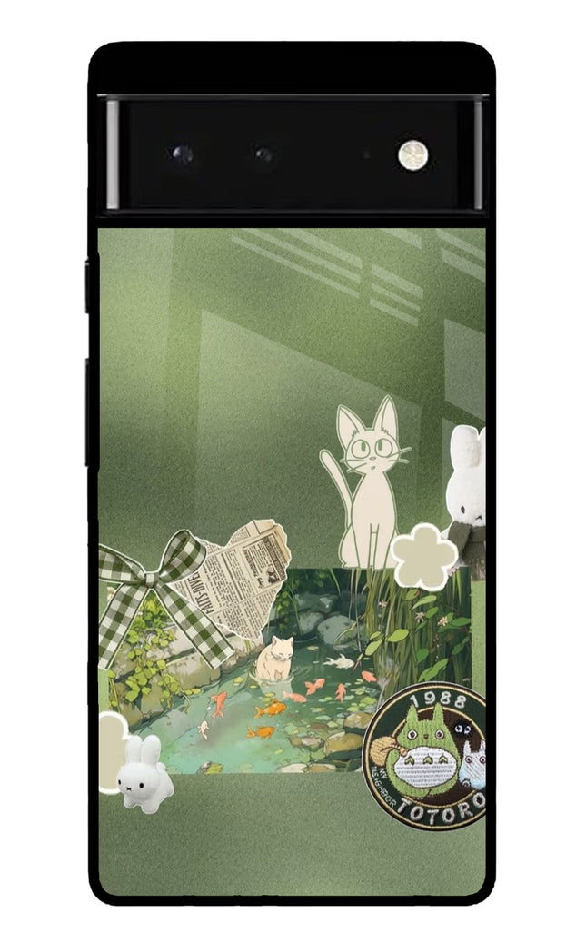 Aesthetic anime Google Pixel 6 Glass Case
