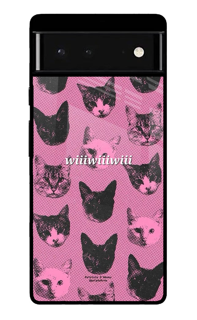 Pink Cats Google Pixel 6 Glass Case