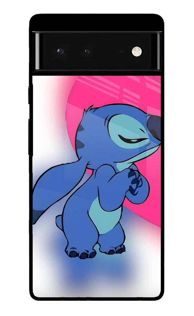 Stitch Hug Google Pixel 6 Glass Case