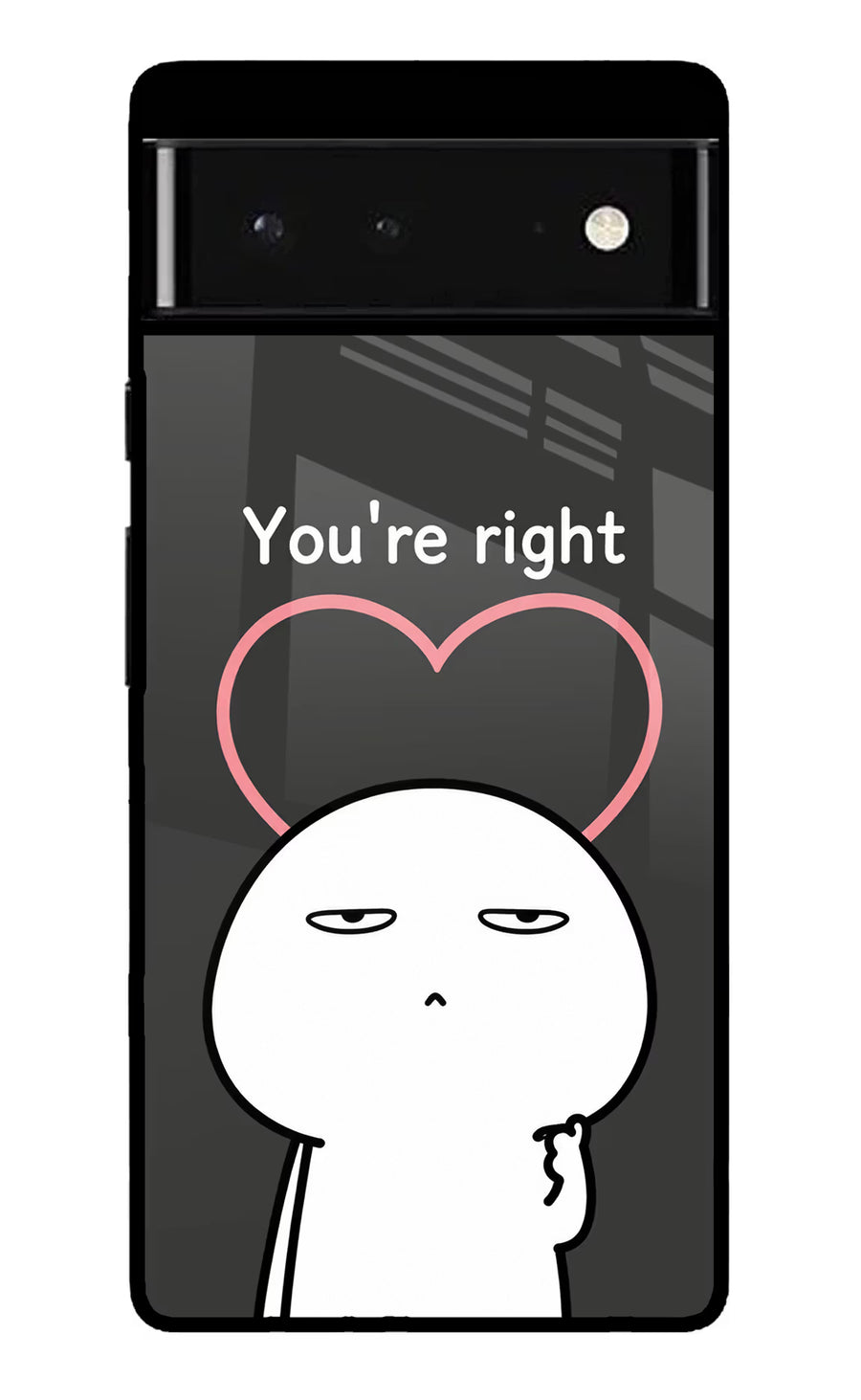 You're Right Google Pixel 6 Back Cover, Glass case