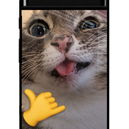 Silly Cat Call Google Pixel 6 Glass Case