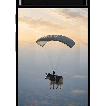 Skydiving Cow Google Pixel 6 Glass Case