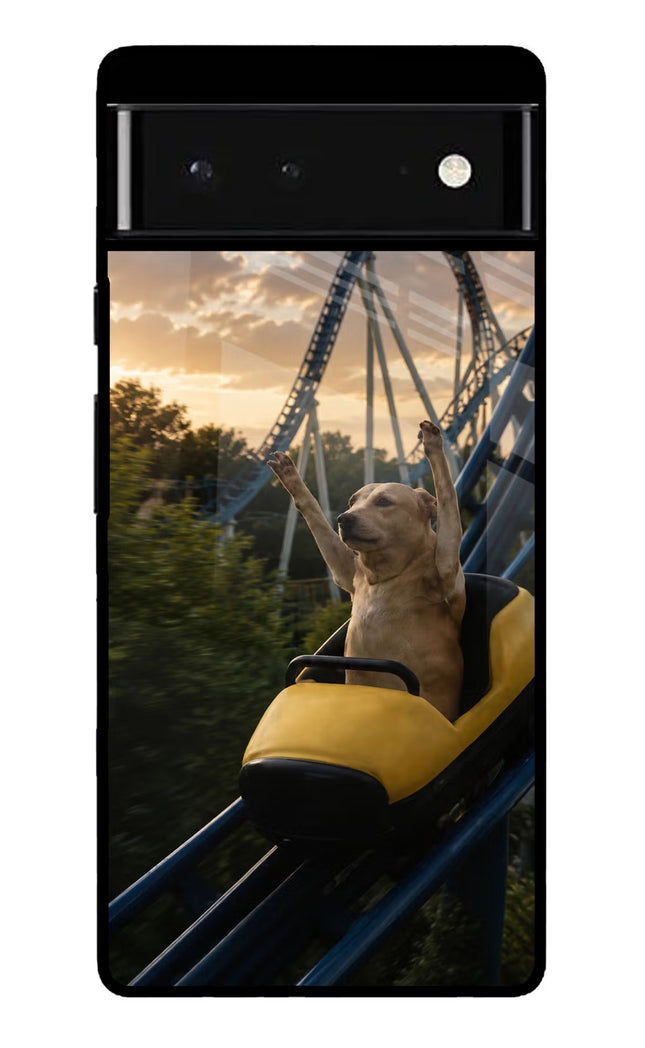 Rollercoaster Dog Google Pixel 6 Glass Case