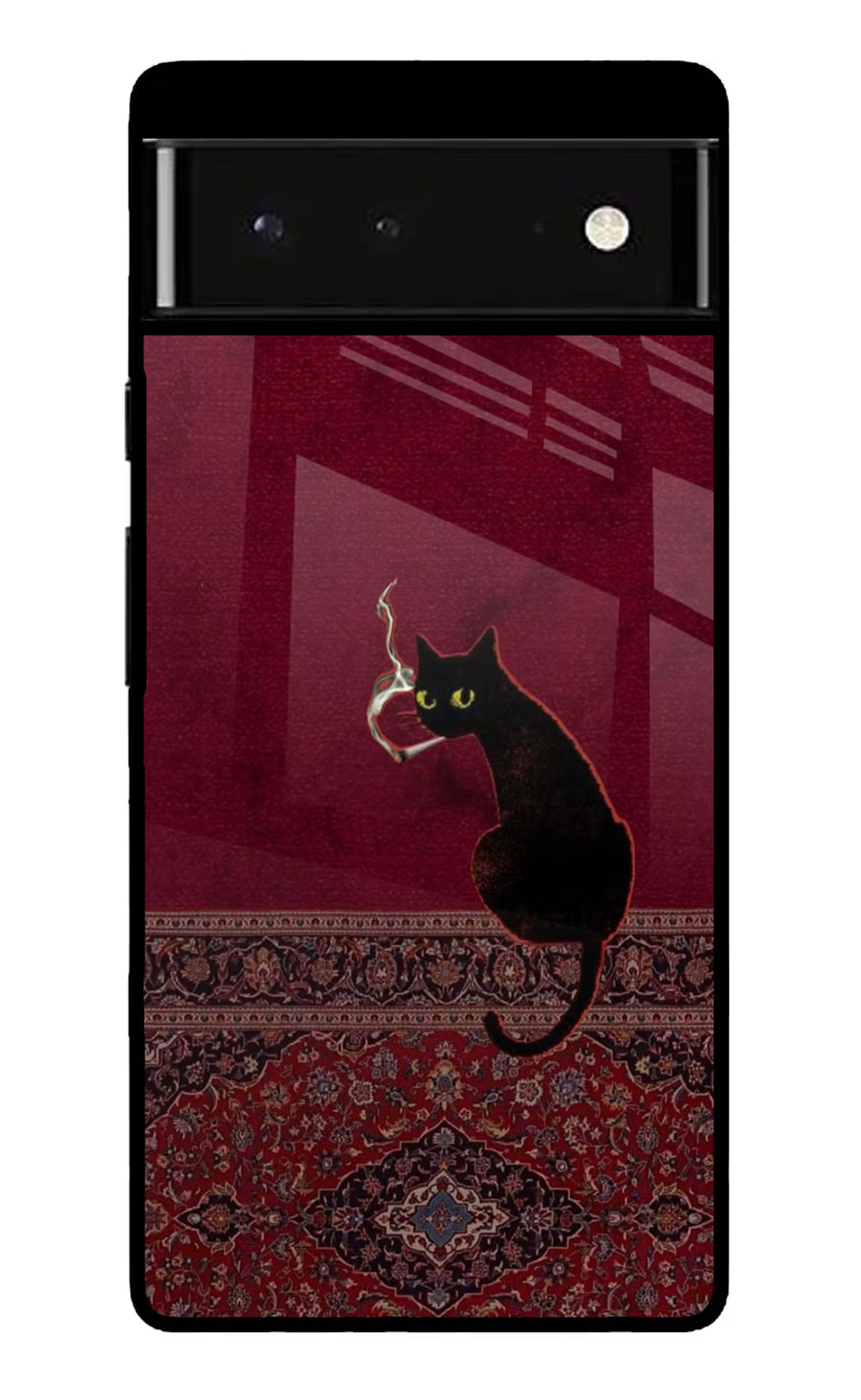 Midnight Cat Google Pixel 6 Back Cover, Glass case