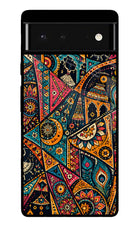 Folk Print Google Pixel 6 Glass Case