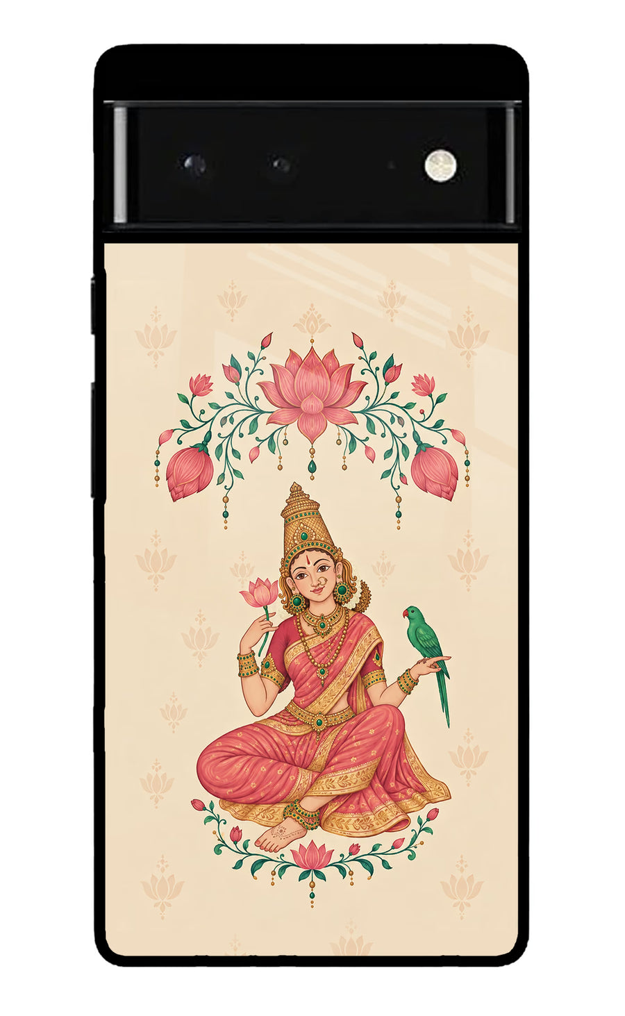 Goddess Lakshmi Google Pixel 6 Back Cover, Glass case