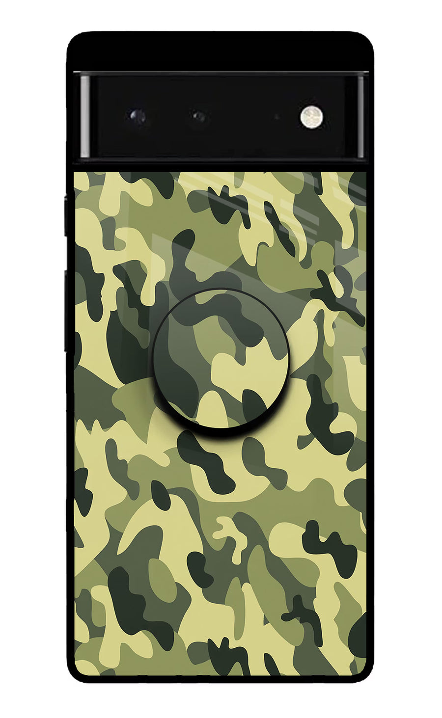 Camouflage Google Pixel 6 Pop Case, Glass case