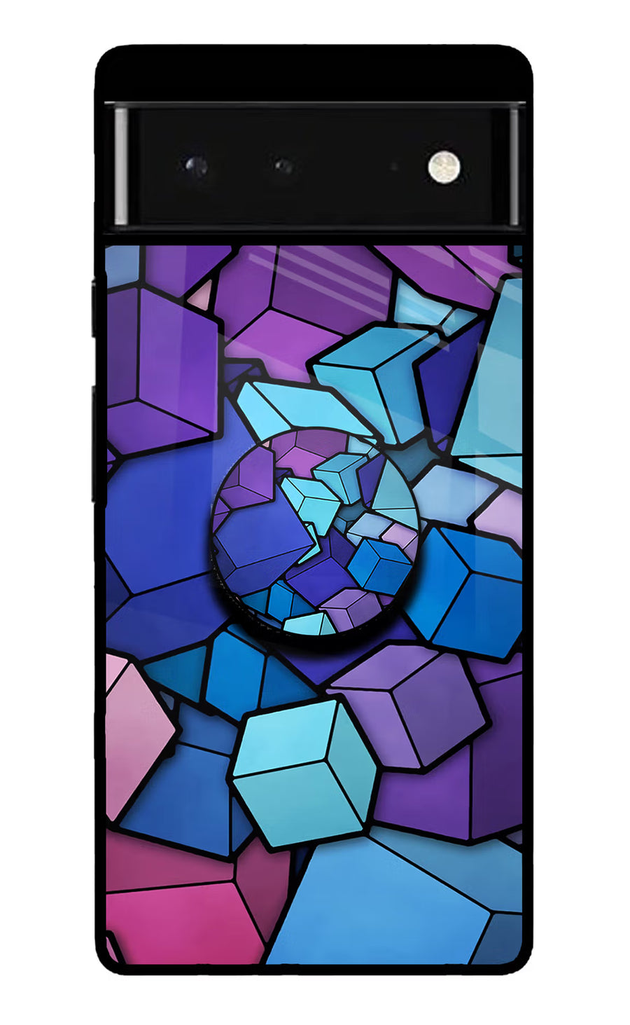 Cubic Abstract Google Pixel 6 Pop Case, Glass case