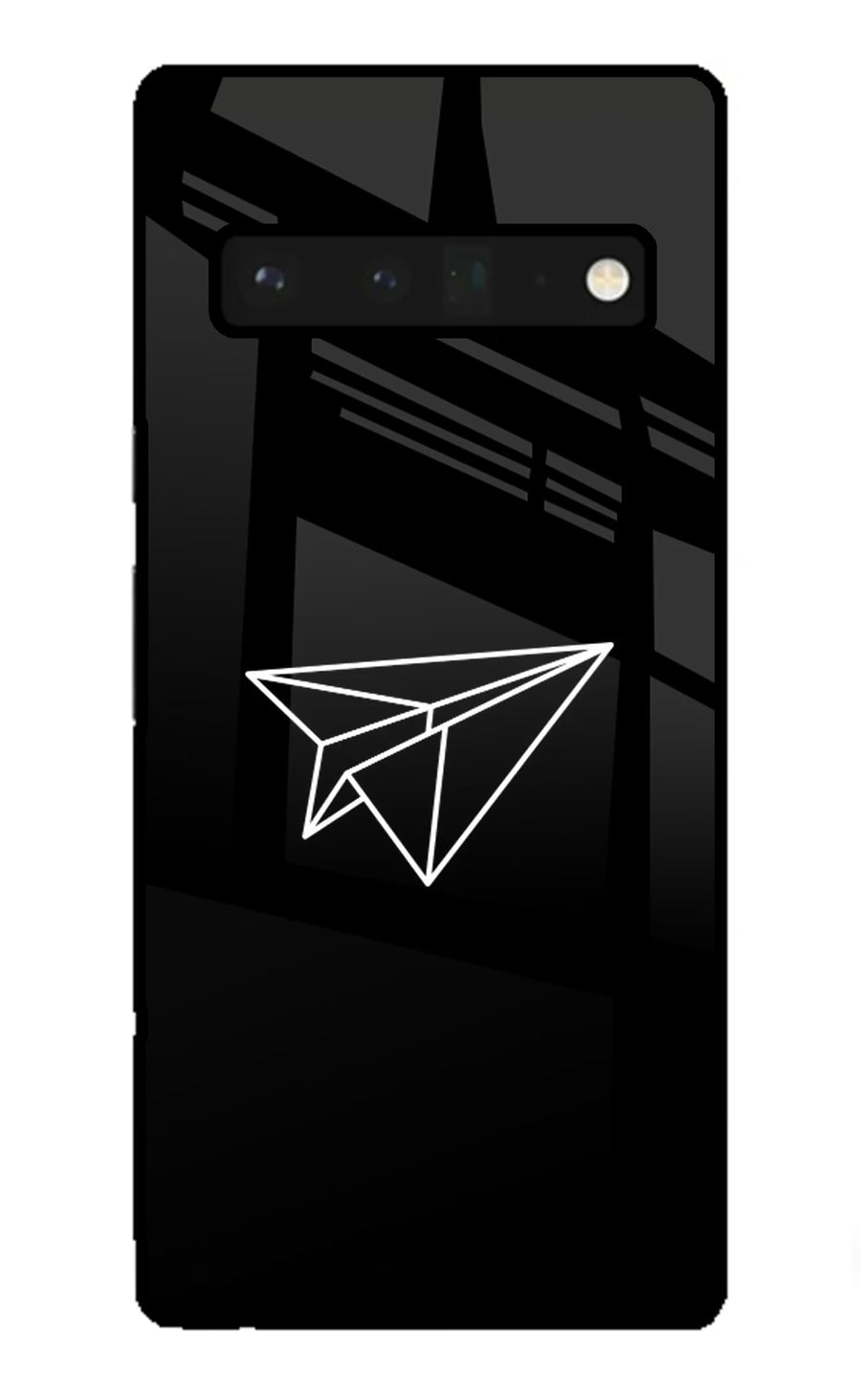Paper Plane White Google Pixel 6 Pro Back Cover, Glass case