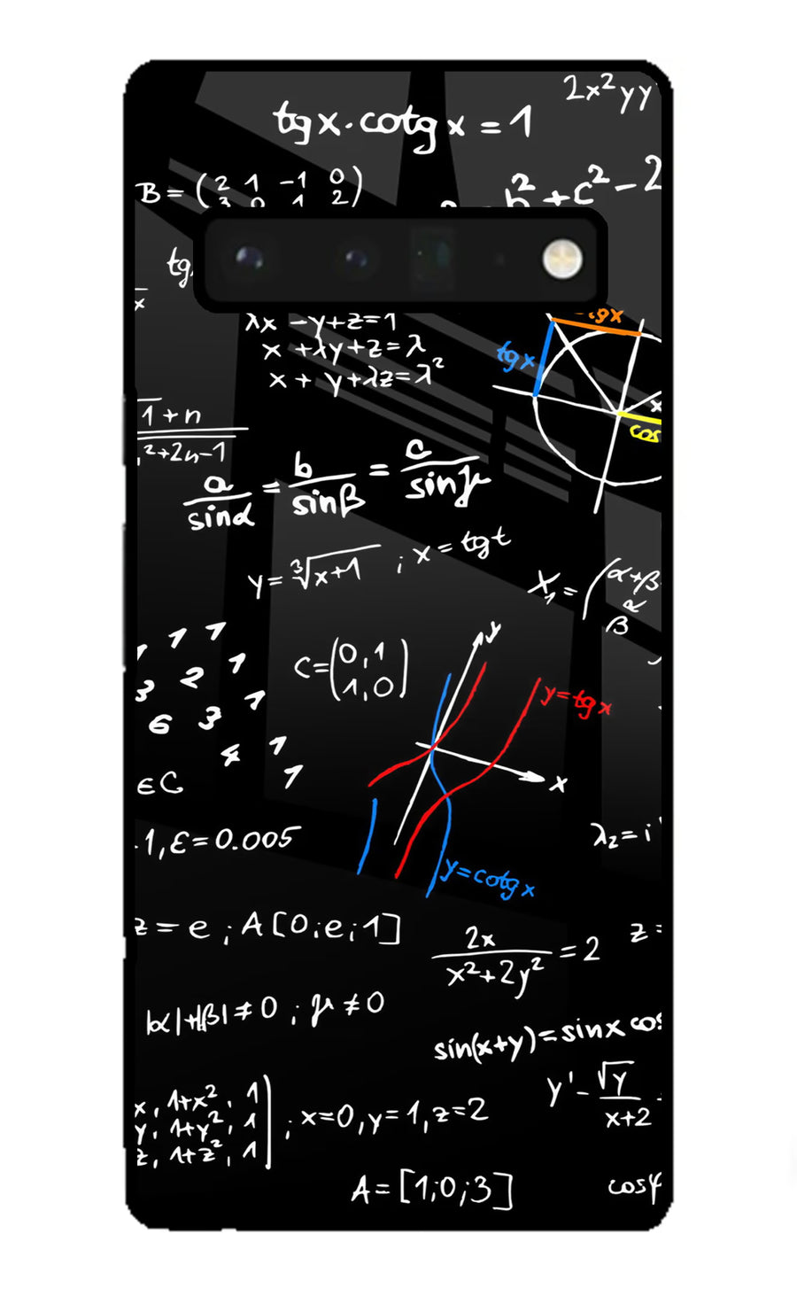 Mathematics Formula Google Pixel 6 Pro Back Cover, Glass case