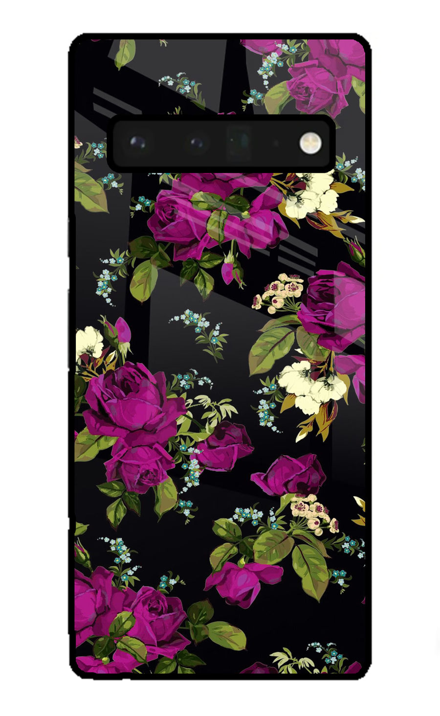 Flowers Google Pixel 6 Pro Back Cover, Glass case