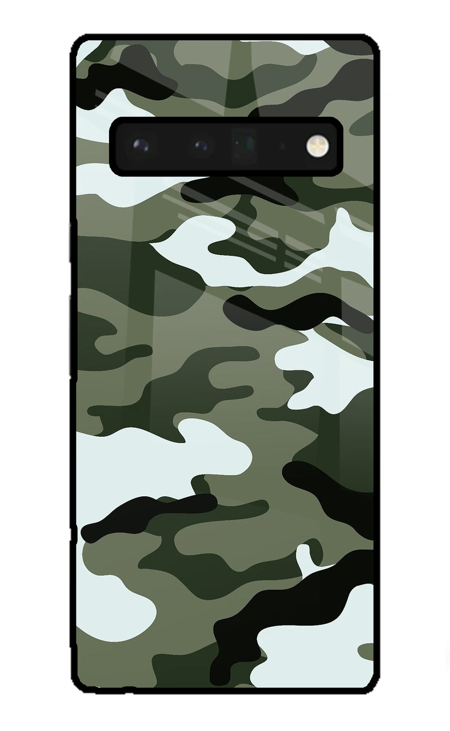 Camouflage Google Pixel 6 Pro Back Cover, Glass case