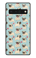 Pug Dog Google Pixel 6 Pro Glass Case Back Cover by Casekaro