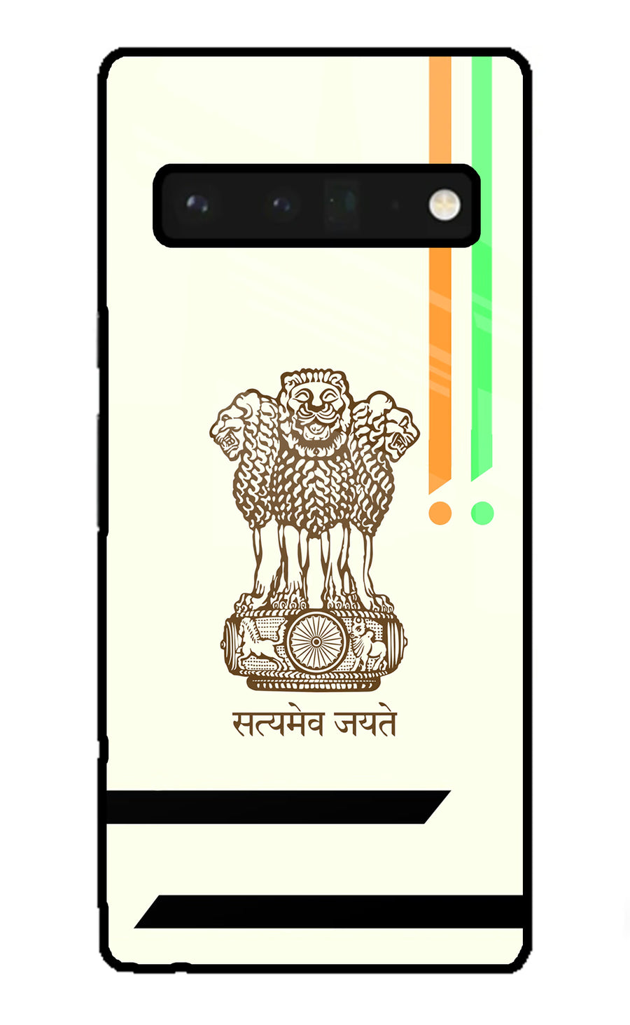 Satyamev Jayate Brown Logo Google Pixel 6 Pro Back Cover, Glass case