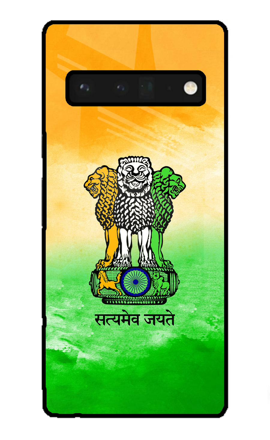 Satyamev Jayate Flag Google Pixel 6 Pro Back Cover, Glass case