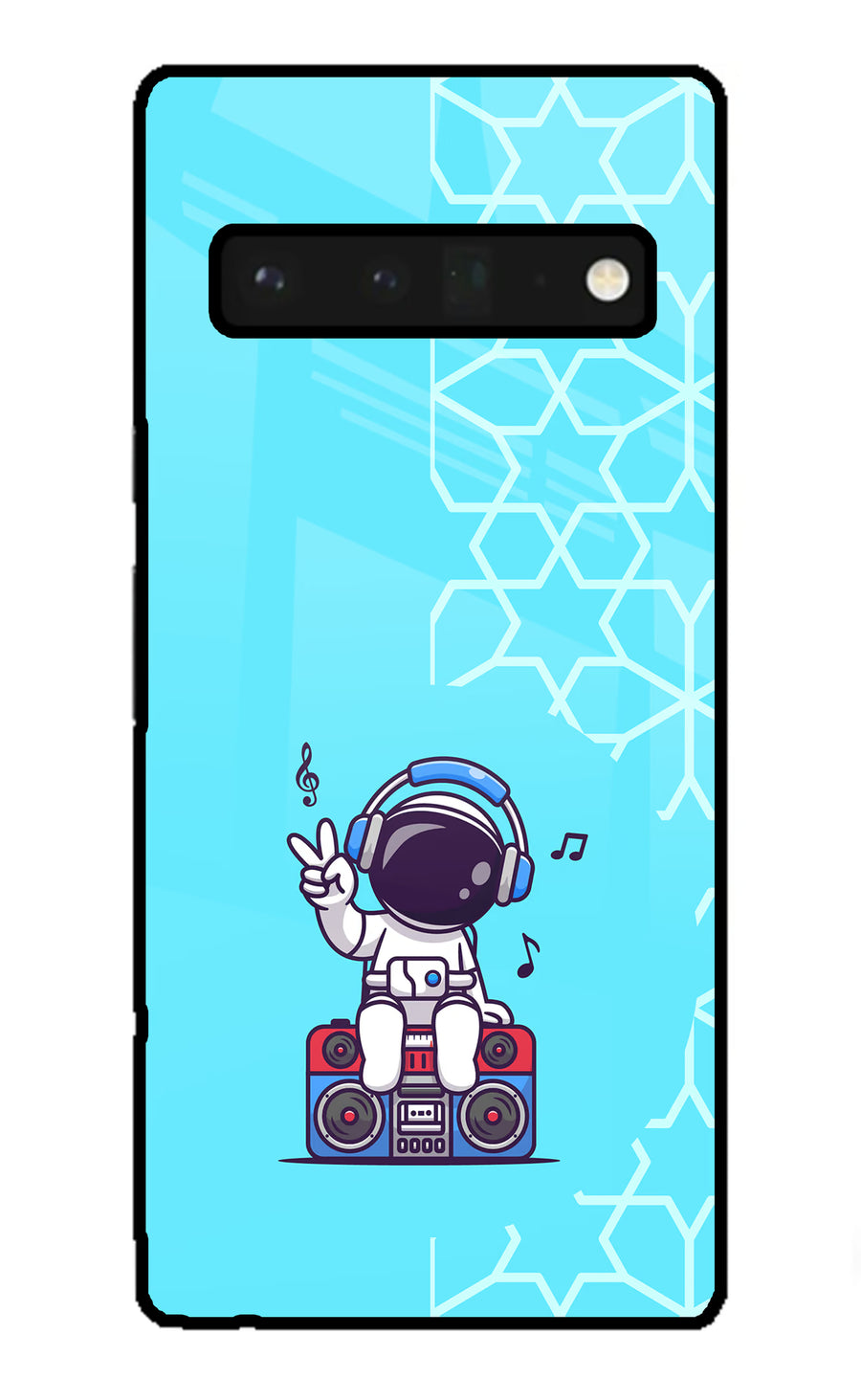 Cute Astronaut Chilling Google Pixel 6 Pro Back Cover, Glass case