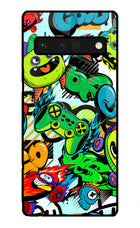 Game Doodle Google Pixel 6 Pro Glass Case Back Cover by Casekaro